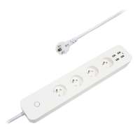 French Extension Socket FR Standard 4 outlet 4 USB Ports Works with Amazon Alexa Google Home iFTTT Smart WiFi Power Strip