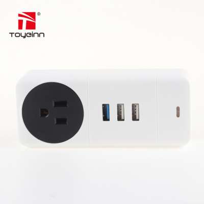 USB Power Strip US Plug AC Part 180 Degree Rotating