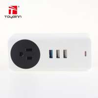 USB Power Strip US Plug AC Part 180 Degree Rotating