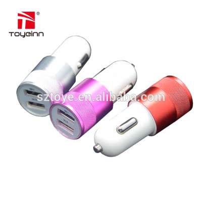 CE ROHS FCC Safety Dual USB Car Charger