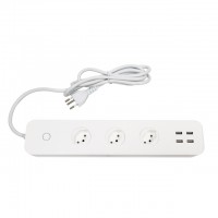 Swiss/CH Wifi Smart Power Strip 3AC 4USB Cord Extension Cable Socket with USB Voice Control with Amazon Alexa Google Home Tuya