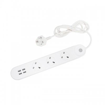 TUV Approved UK Standard Alexa Google Home Electrical 3 Extension Socket 4 Outlet USB WiFi Smart Power Strip UK